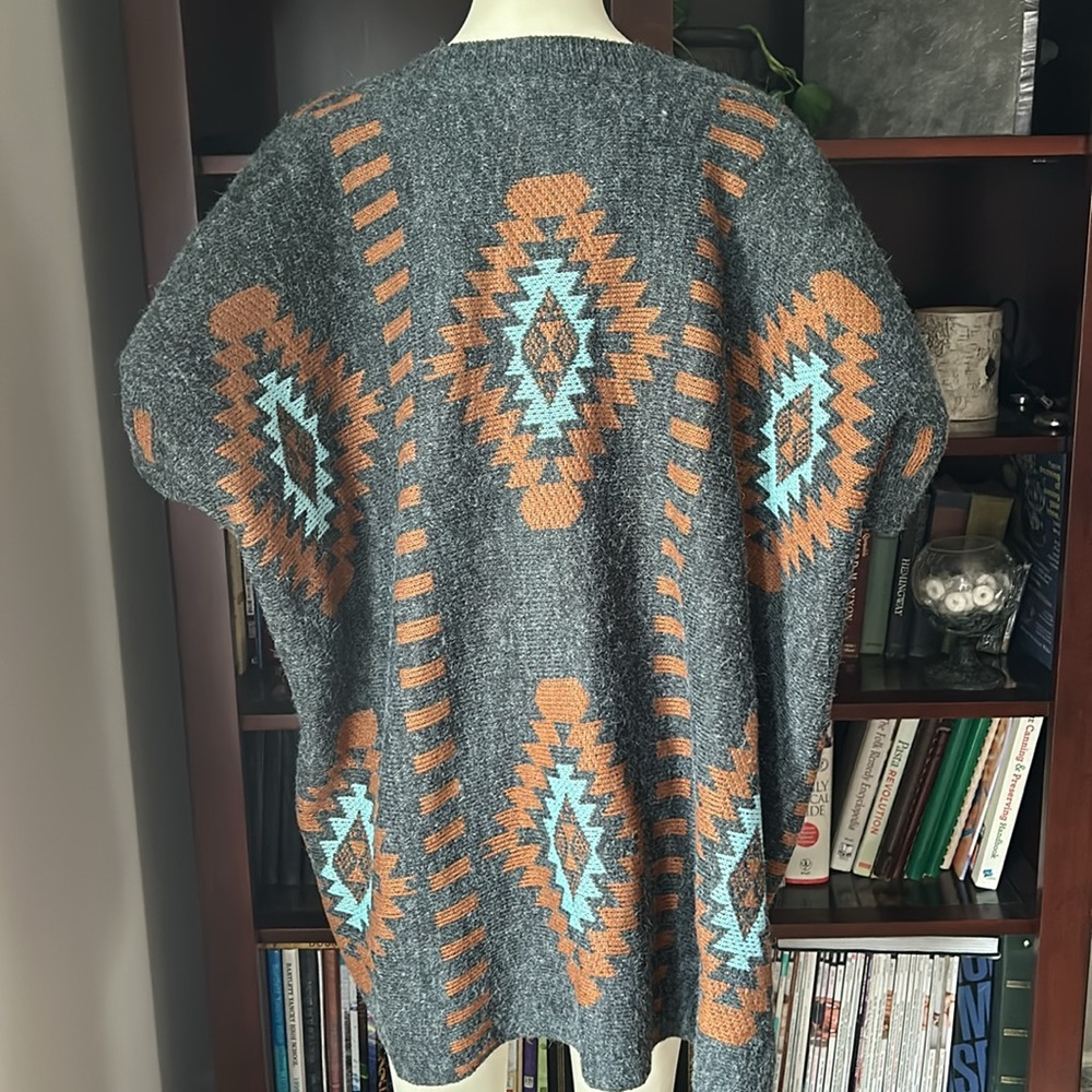 Debut Aztec Print Draped Open Front Cardigan - image 2